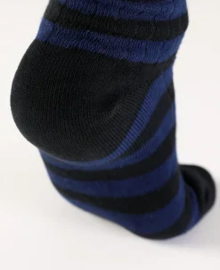 Best Retro Striped Cotton Socks - Black/Blue Socks | Tank Tops&vests&boxers
