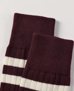 Fashion Retro Striped Cotton Socks - Red/White Socks | Tank Tops&vests&boxers