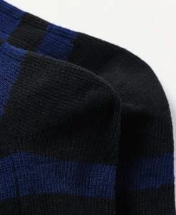 Best Retro Striped Cotton Socks - Black/Blue Socks | Tank Tops&vests&boxers