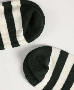Best Retro Striped Cotton Socks - Green/White Socks | Tank Tops&vests&boxers