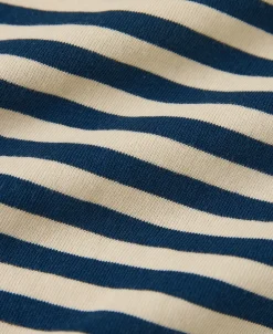 Sale Ribbed Cuff Breton Stripe Long Sleeve T-Shirt - Blue/Apricot Long Sleeve T-Shirts | T-shirts