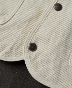 Clearance Round Neck Sashiko Jacquard Work Vest Waistcoats
