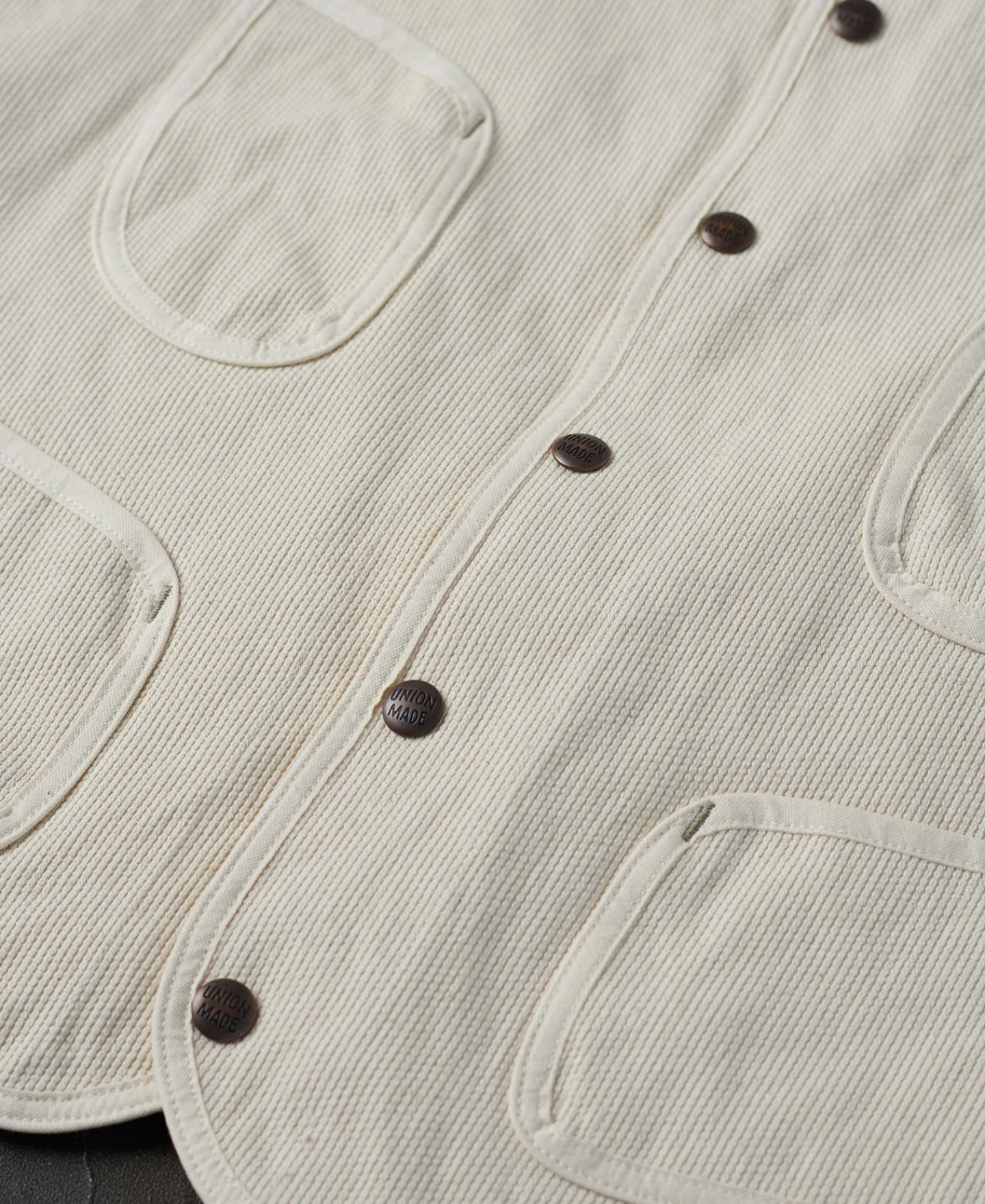 Clearance Round Neck Sashiko Jacquard Work Vest Waistcoats