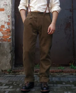 Outlet 1920s 12 oz Corduroy Farmer Work Trousers Pants&trousers