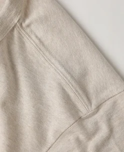 Online 1930s 10.5 oz Cotton Loopwheel Tubular Henley Shirt - Oatmeal Henleys | Long Sleeve T-Shirts