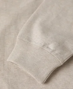 Online 1930s 10.5 oz Cotton Loopwheel Tubular Henley Shirt - Oatmeal Henleys | Long Sleeve T-Shirts