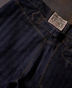 Fashion 1870s 15 oz Herringbone Selvedge Denim Work Jeans Jeans | Denim