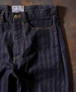 Fashion 1870s 15 oz Herringbone Selvedge Denim Work Jeans Jeans | Denim