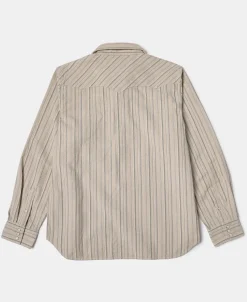 Hot 1950s 8 oz Striped Corduroy Western Shirt Long Sleeve Shirts | Shirts