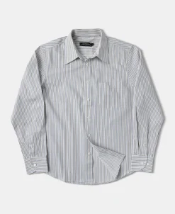 Outlet 1930s 5 oz Yarn-Dyed Striped Dress Shirt Long Sleeve Shirts | Shirts