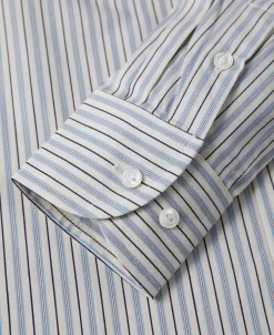Outlet 1930s 5 oz Yarn-Dyed Striped Dress Shirt Long Sleeve Shirts | Shirts