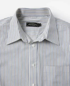 Outlet 1930s 5 oz Yarn-Dyed Striped Dress Shirt Long Sleeve Shirts | Shirts