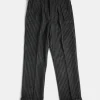 Discount 1920s Black & Gray Stripe Tweed Trousers Pants&trousers