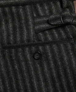 Discount 1920s Black & Gray Stripe Tweed Trousers Pants&trousers