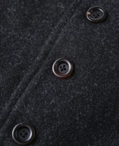 Discount 1930s Charcoal Gray Tweed Lapel Vest Waistcoats