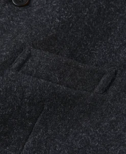 Discount 1930s Charcoal Gray Tweed Lapel Vest Waistcoats