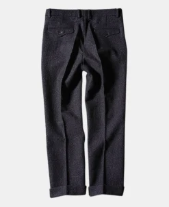Fashion 1930s Charcoal Gray Tweed Pleated Trousers Pants&trousers