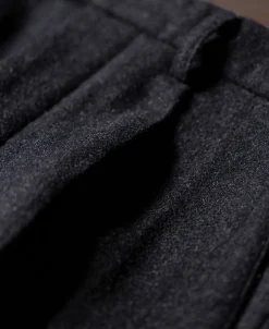 Fashion 1930s Charcoal Gray Tweed Pleated Trousers Pants&trousers