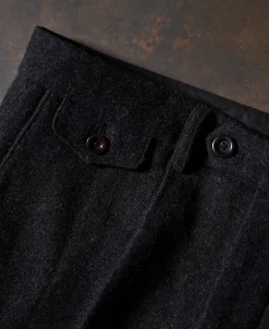 Fashion 1930s Charcoal Gray Tweed Pleated Trousers Pants&trousers