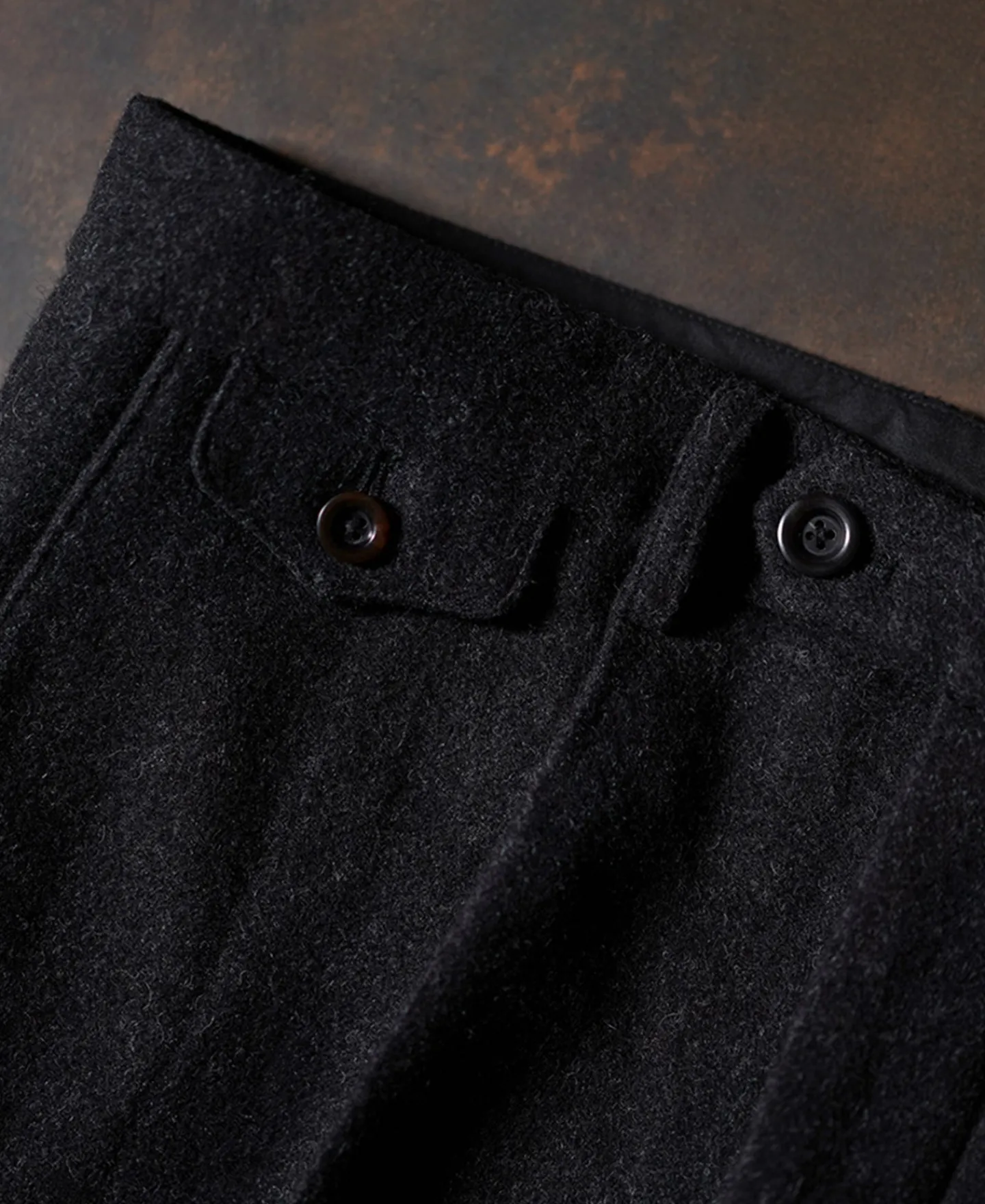 Fashion 1930s Charcoal Gray Tweed Pleated Trousers Pants&trousers