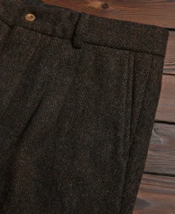 New 1920s Chocolate Brown Tweed Trousers Pants&trousers