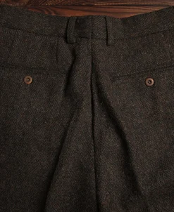 New 1920s Chocolate Brown Tweed Trousers Pants&trousers