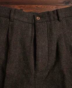 New 1920s Chocolate Brown Tweed Trousers Pants&trousers