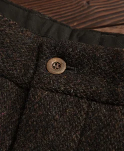 New 1920s Chocolate Brown Tweed Trousers Pants&trousers