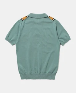 Fashion 1950s Contrast Stripe Polo Shirt Polo Shirts | Short Sleeve T-Shirts