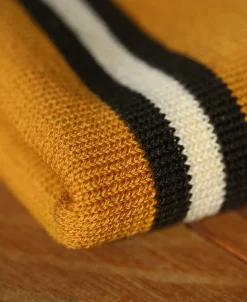 Fashion 1950s Contrast Stripe Polo Shirt Polo Shirts | Short Sleeve T-Shirts