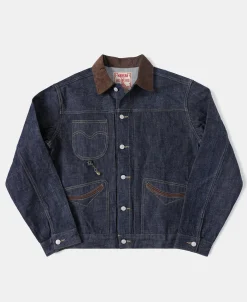 Discount 1940s Corduroy Collar Selvedge Denim Jacket Jackets&coats | Denim Jackets