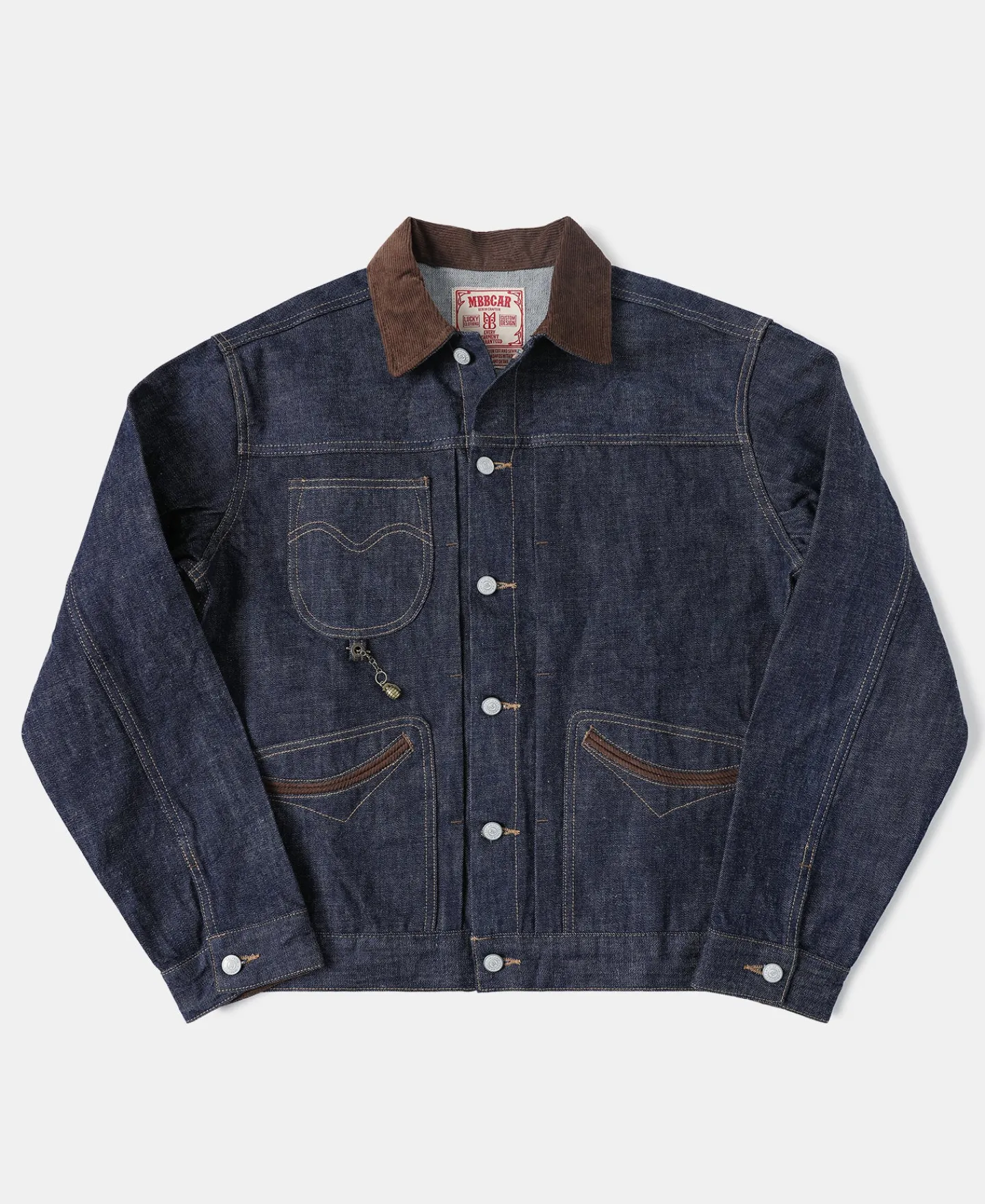 Discount 1940s Corduroy Collar Selvedge Denim Jacket Jackets&coats | Denim Jackets