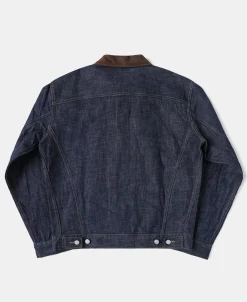 Discount 1940s Corduroy Collar Selvedge Denim Jacket Jackets&coats | Denim Jackets