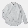 Fashion 1930s Dobby Grid Check Spearpoint Collar Dress Shirt Long Sleeve Shirts | Shirts