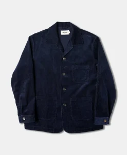 Sale 1940s French Indigo Corduroy Chore Coat Jackets&coats