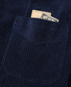 Fashion 1920s French Indigo Corduroy Suit Jacket Jackets&coats