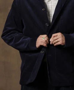 Sale 1940s French Indigo Corduroy Chore Coat Jackets&coats