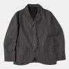Best 1900s French Salt & Pepper Striped Chambray Sack Jacket Jackets&coats