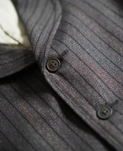 Online 1920s French Salt & Pepper Striped Chambray Vest Waistcoats