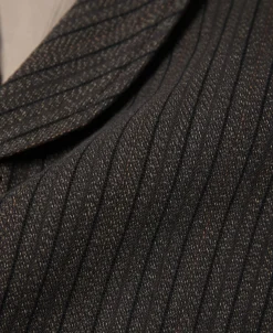 Online 1920s French Salt & Pepper Striped Chambray Vest Waistcoats