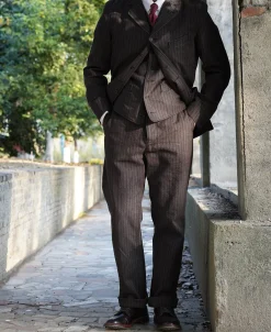 Best 1900s French Salt & Pepper Striped Chambray Sack Jacket Jackets&coats