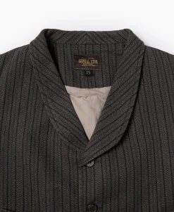 Online 1920s French Salt & Pepper Striped Chambray Vest Waistcoats