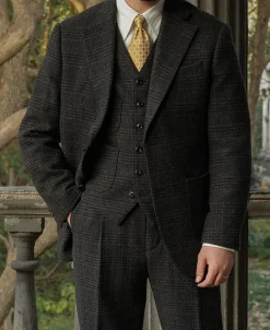Discount 1930s Glen Plaid Tweed Suit Jacket Jackets&coats