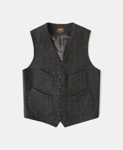Outlet 1930s Glen Plaid Tweed Suit Vest Waistcoats