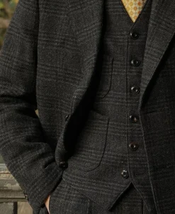 Outlet 1930s Glen Plaid Tweed Suit Vest Waistcoats