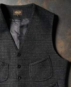 Outlet 1930s Glen Plaid Tweed Suit Vest Waistcoats