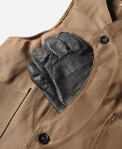Clearance 1930s Heavyweight Canvas Game Pocket Hunting Vest - Khaki Waistcoats