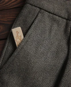Hot 1920s Herringbone Tweed Trousers Pants&trousers