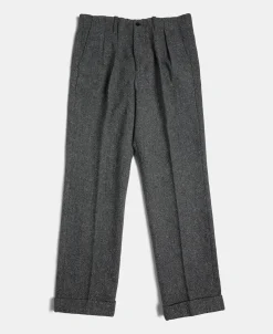 Sale 1940s Hollywood Waistband Coloured Speckle Tweed Trousers Pants&trousers