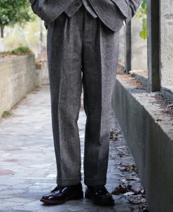 Sale 1940s Hollywood Waistband Coloured Speckle Tweed Trousers Pants&trousers
